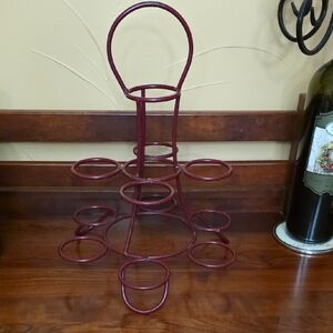Vintage Metal Cupcake Holder - Burgundy